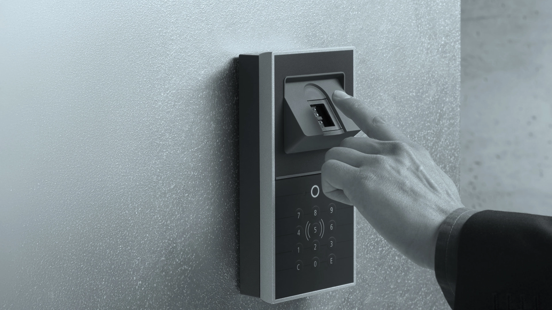 Terminal de control de acceso con reconocimiento dactilar